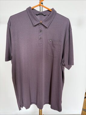 TravisMathew Men's Short Sleeve Polo in Plum